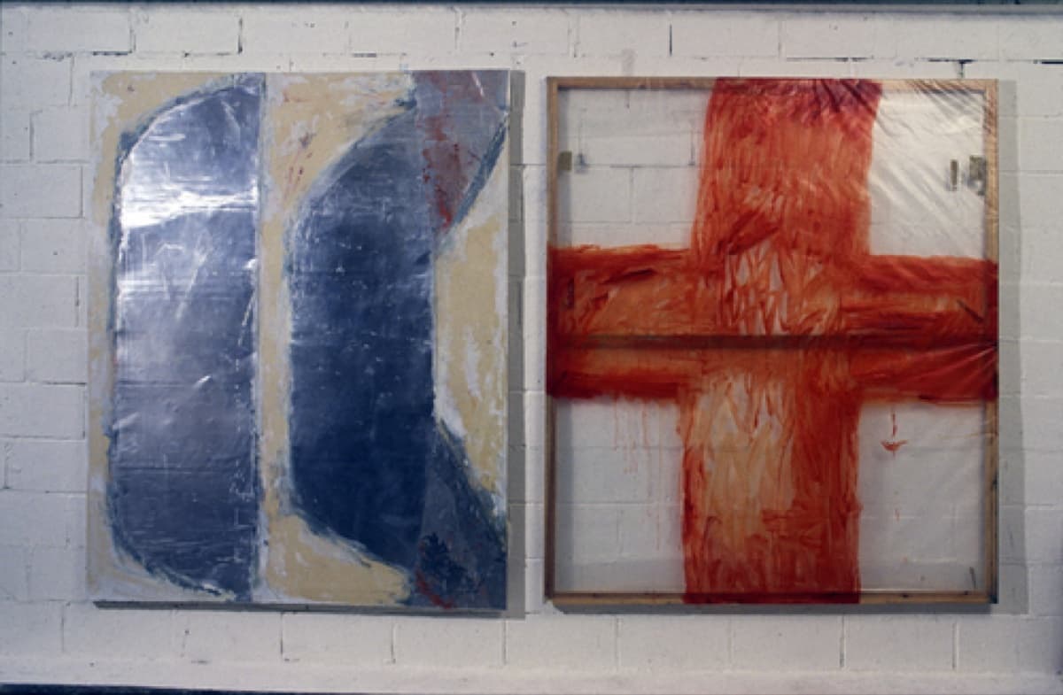 w 10 endgame diptych metal on canvasoil on pl