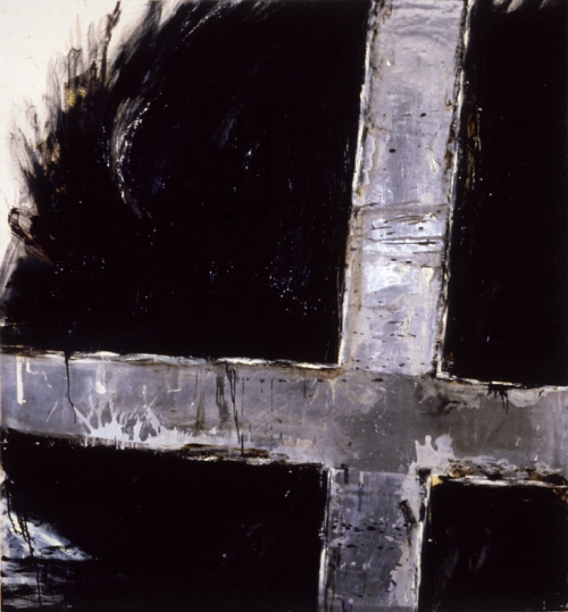 metal 08 2crossmetalencausic on canvas