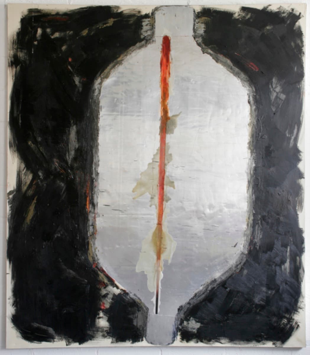 metal 11 5spillage242x211cmoilmetalencaustic on c 2