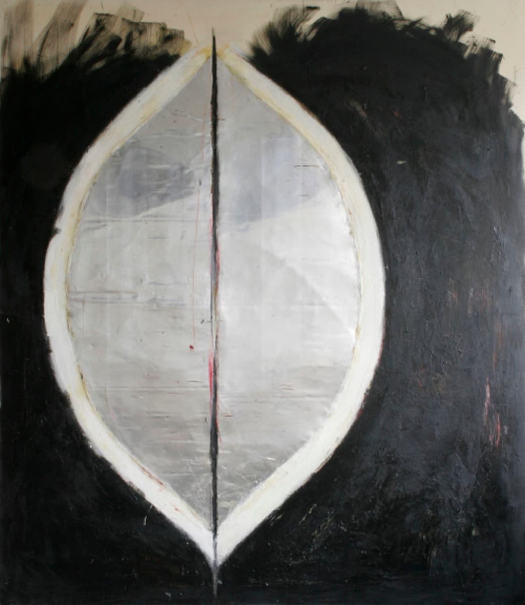 metal 12 6off centreoilmetalencaustic on canvas